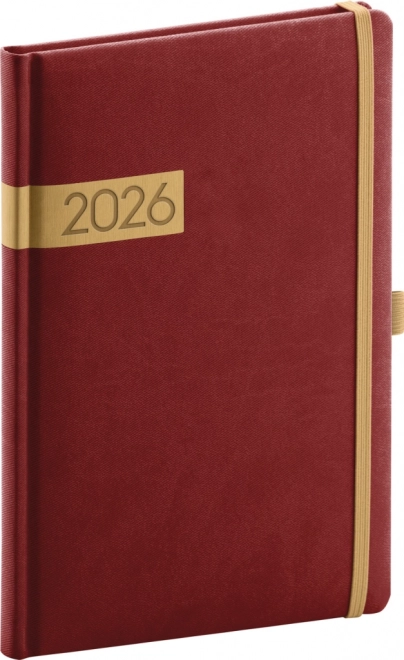 Heti napló bordó-arany 2026