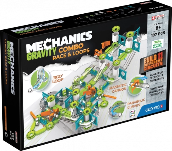 Geomag Mechanics Gravity Combo versenyszett, 197 darab