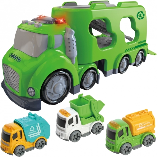 Woopie zöld autómentő City Truck hang- és fényhatásokkal
