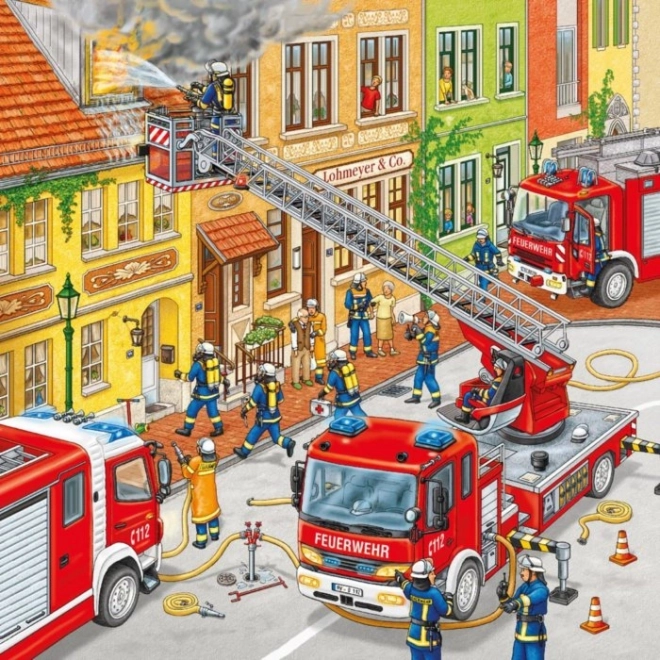 Ravensburger tűzoltók puzzle 3x49 darab