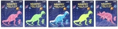 Világító dinoszaurusz matricák sötétben 25,5 × 31 cm