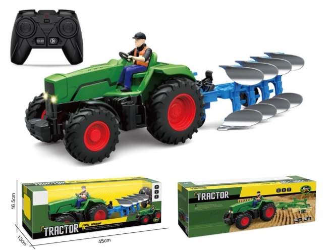 Távirányítós traktor világítással