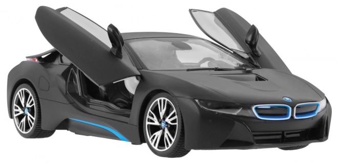 BMW i8 fekete RASTAR 1:14 távirányítós autó + 2,4 GHz távirányítás