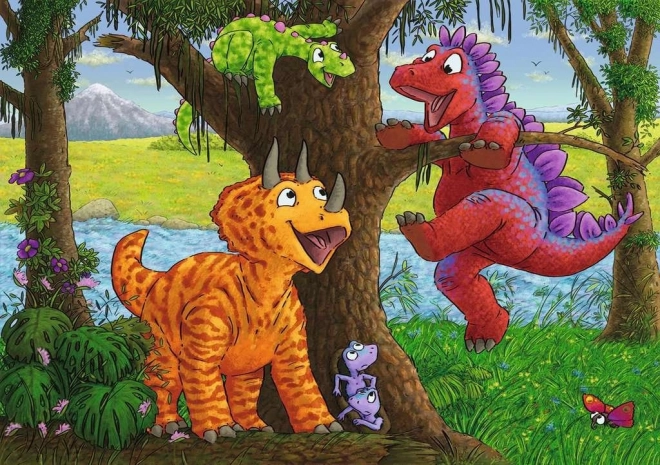 Ravensburger játékos dinoszauruszok puzzle 2x24 darab