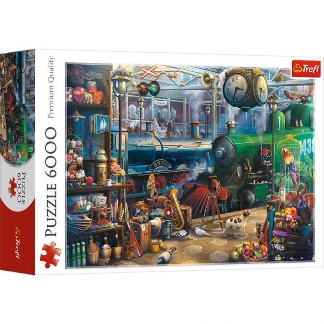 Klasszikus vasútállomás puzzle 6000 darabos készlet