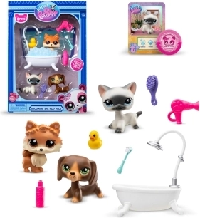 Littlest Pet Shop fürdőszobai szett 3 állatkát tartalmaz