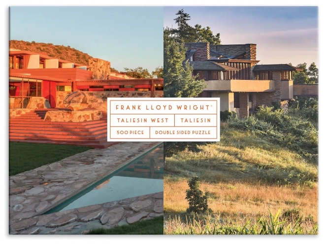 Frank Lloyd Wright: Taliesin és Taliesin West kétoldalas puzzle 500 darabos