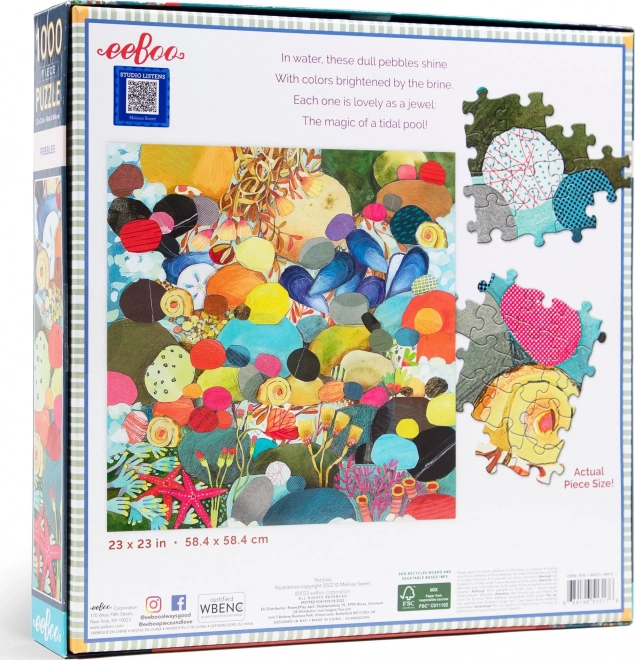 Eeboo Kavicsok négyzet alakú puzzle 1000 darabos