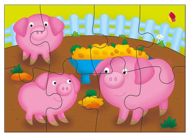 Galt háziállatok puzzle 4 az 1-ben