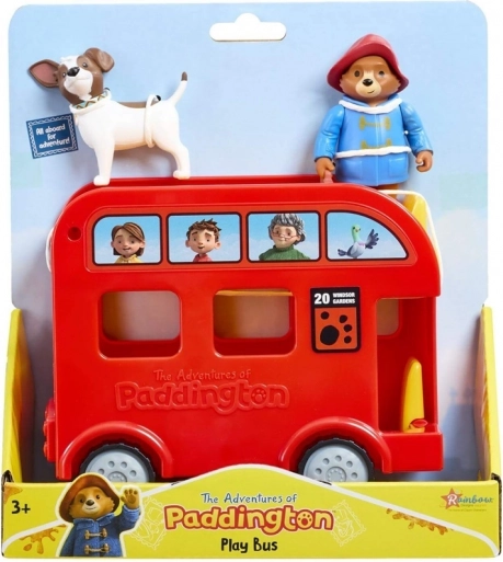 Paddington játékkészlet piros busszal