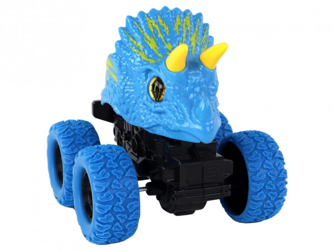 Triceratops terepjáró babajáték gumikerékkel - kék