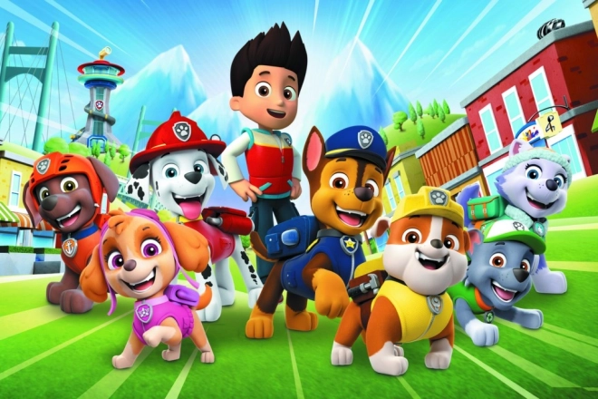 Minipuzzle 54 darabos Paw Patrol 4 fajtája dobozban