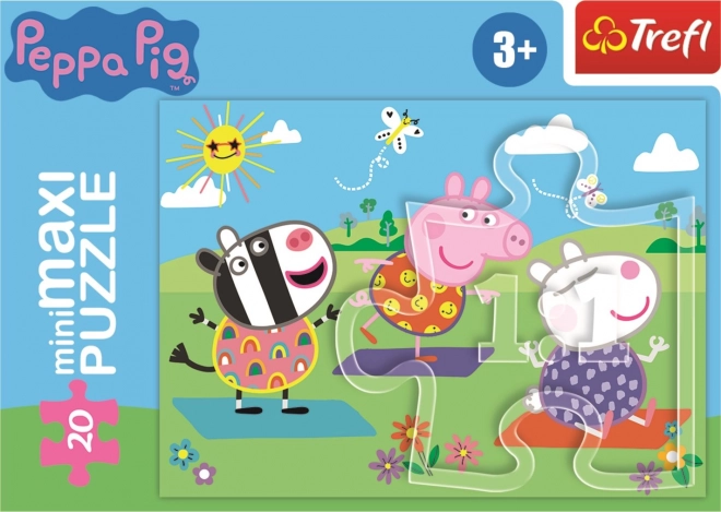 Peppa malac edzés puzzle 20 darabos