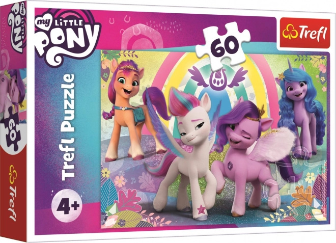 Trefl puzzle my little pony: aranyos pónik 60 darabos