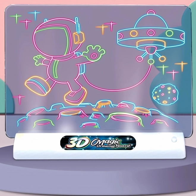 WOOPIE Mágneses 3D Tábla LED Világítással Rajzoláshoz