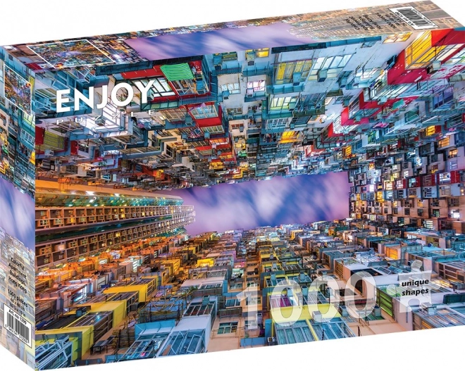 Színes Lakóház Puzzle, Hongkong 1000 darab