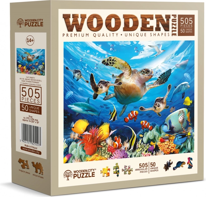 Wooden City fa puzzle: Óceán világa - 505 db