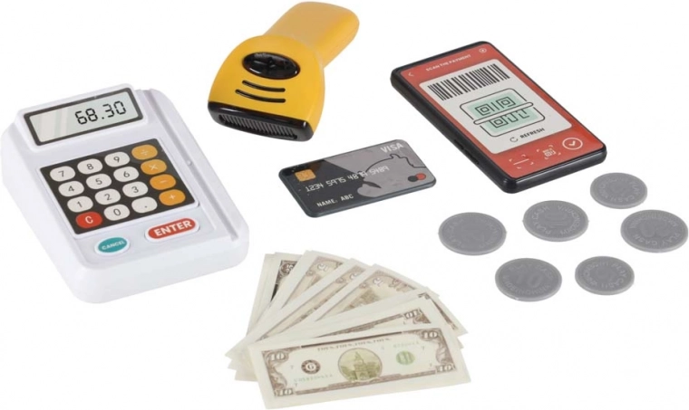 Valósághű vásárlás: pénztárgép, szkenner és kártyás fizetés