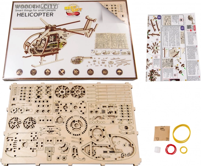 wooden city helikopter 3D puzzle