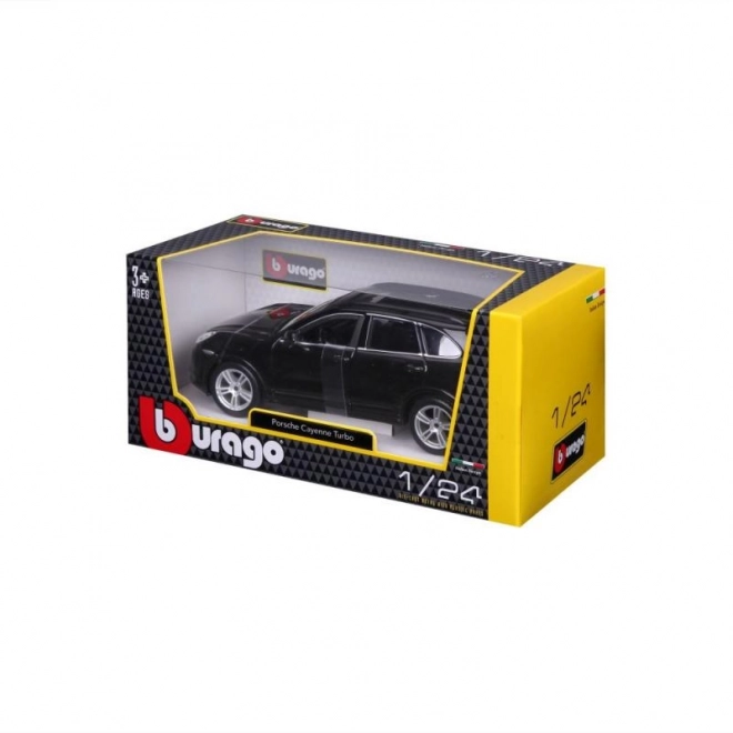 Fém modell Porsche Cayenne Turbo fekete 1/24