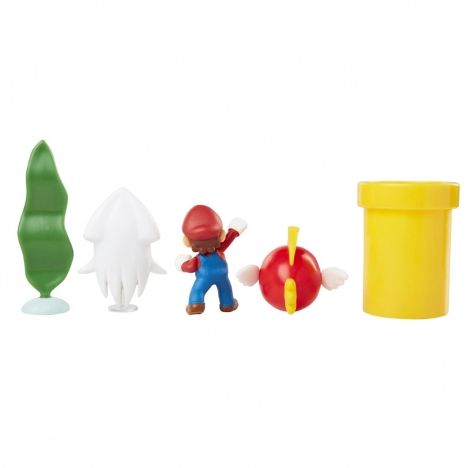 Super Mario figurák szett diorámával