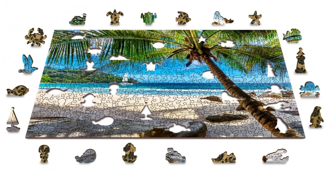 Fa puzzle Paradise Island Plázs, Karib-tenger