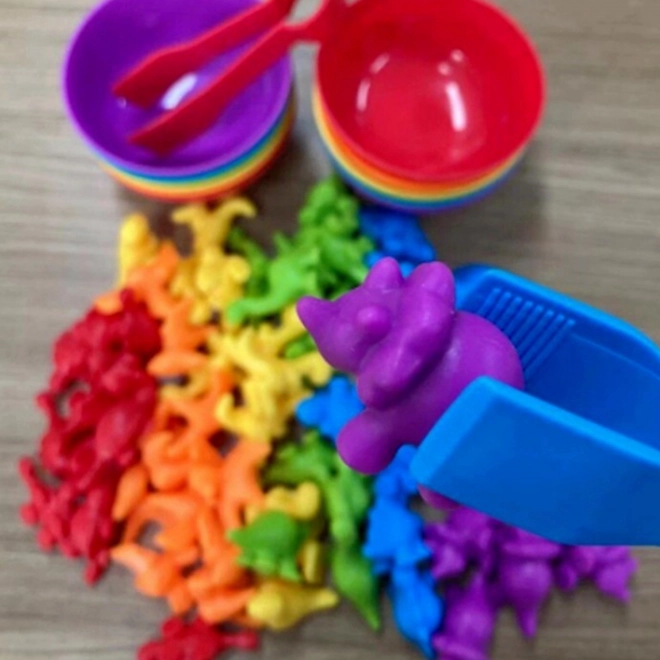 Montessori Színek Szortírozása Állatok 44 db Edukációs Játék