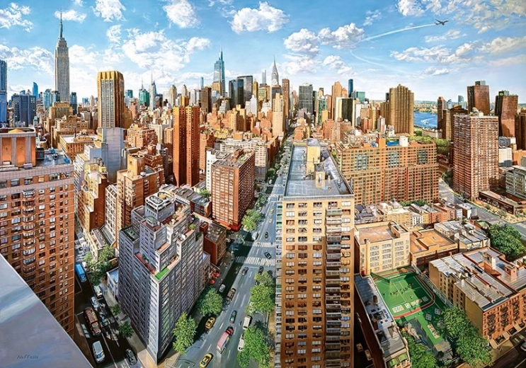 Életteli városi jelenet