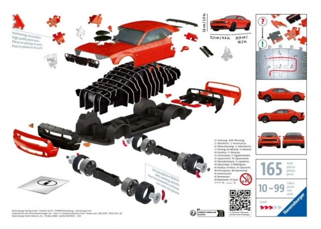 dodge challenger r/t scat pack widebody puzzle 108 darab