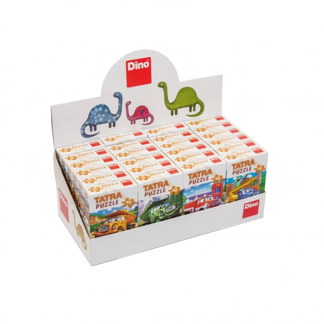 Dino puzzle tatra autók: sárga tatra 148 60 darabos