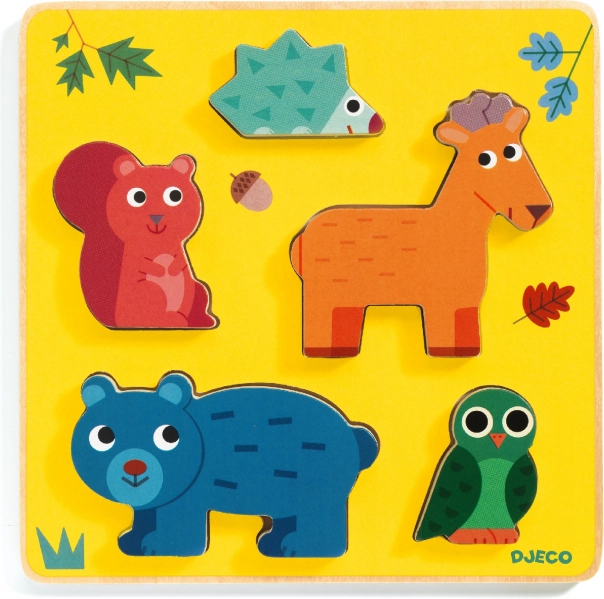 Fa betétes puzzle Őzike és Barátai