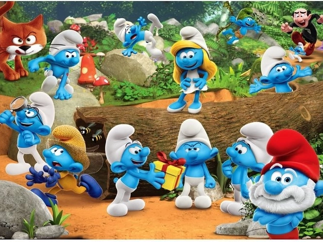 Puzzle CLEMENTONI Hupikék Törpikék: Vidám banda 104 darabos