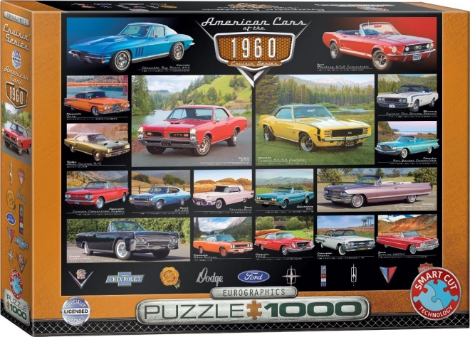 1960-as amerikai autók kirakó, 1000 darabos