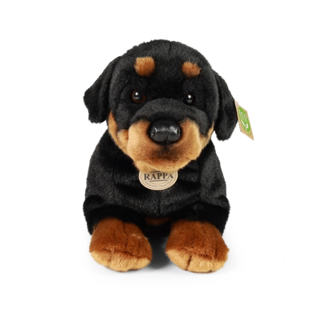 Plüss Rottweiler kutya fekvő 39 cm öko-barát