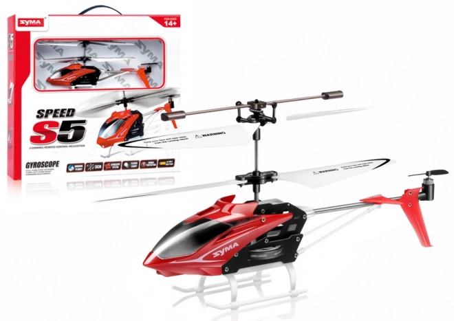 Távirányítós Syma S5 helikopter piros