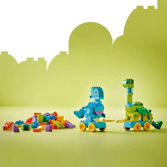LEGO DUPLO Építőkészlet 3 az 1-ben: Dinoszauruszok kerekeken