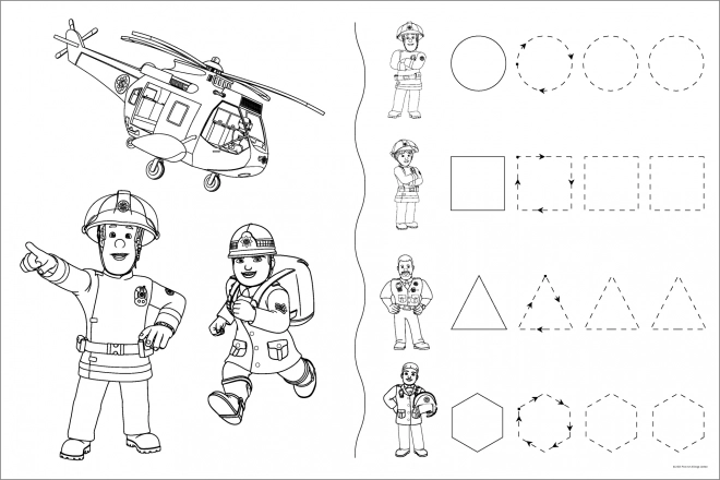 Kétszínű puzzle Tűzoltó Sam és csapata - 24 darabos