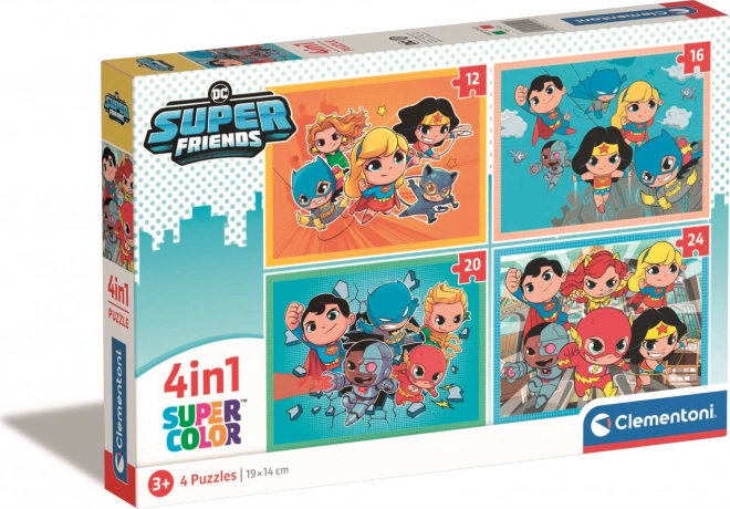 Clementoni: 4 az 1-ben puzzle - DC Superfriends