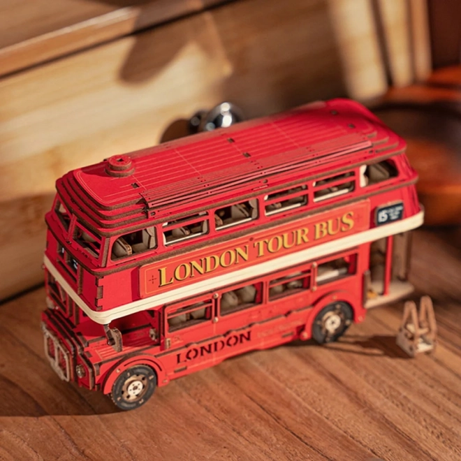 3D fa puzzle londoni emeletes busz