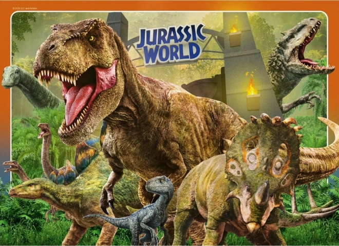 Jurassic World 4x100 darabos puzzle készlet