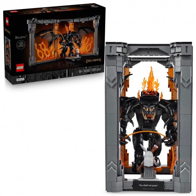 LEGO Ikonok Könyvtámasz: A Gyűrűk Ura – Balrog
