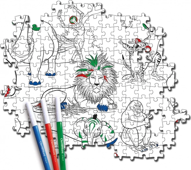 Kétszeres Puzzle - Zafari Dzsungel Kaland 104 Darab