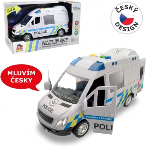 MaDe rendőrségi furgon lendkerekes hajtással és legénységi hanggal, 21 cm