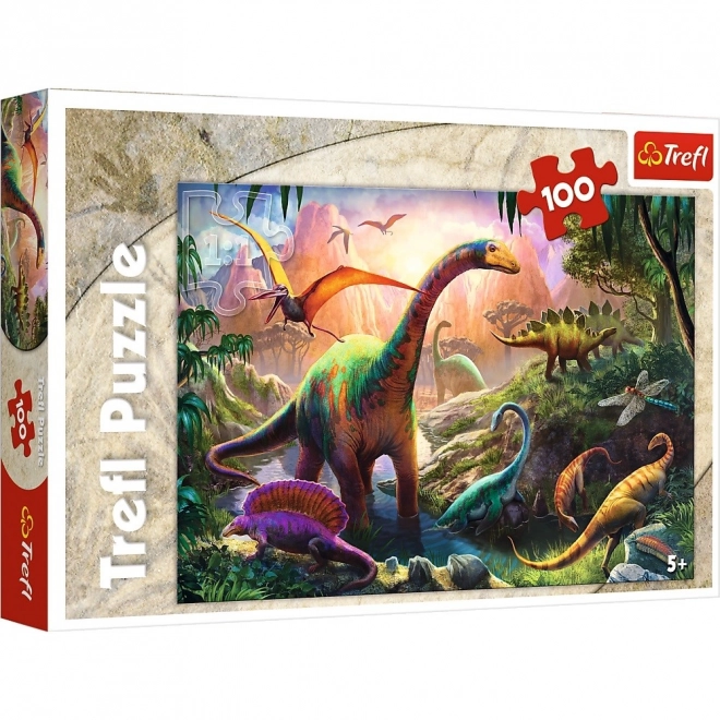 Trefl: Dinoszauruszok világa 100 darabos puzzle