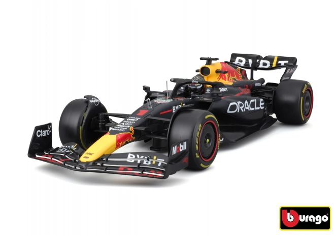 Bburago Red Bull Racing Forma-1 RB19 1:18 Max Verstappen Pilótafigurával