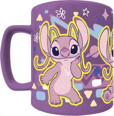 Stitch bögre levehető plüss borítással – Angel
