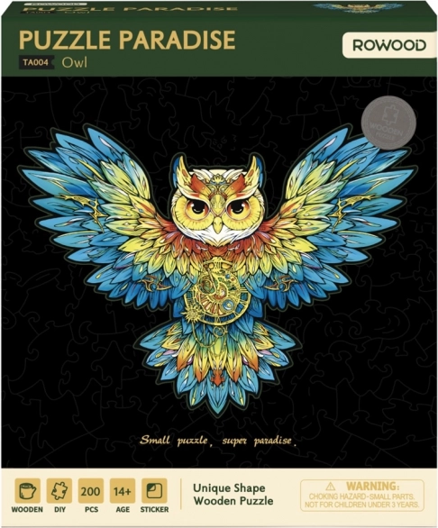 Fa puzzle Bagoly RoboTime