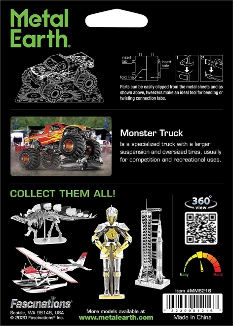 Metal Earth 3D monster truck puzzle