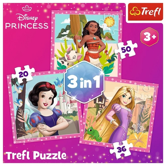 Disney Hercegnők Gyönyörű Virágok 3 az 1-ben Puzzle