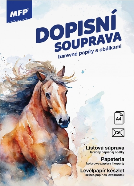 Levélpapír lovas mintával - színes készlet